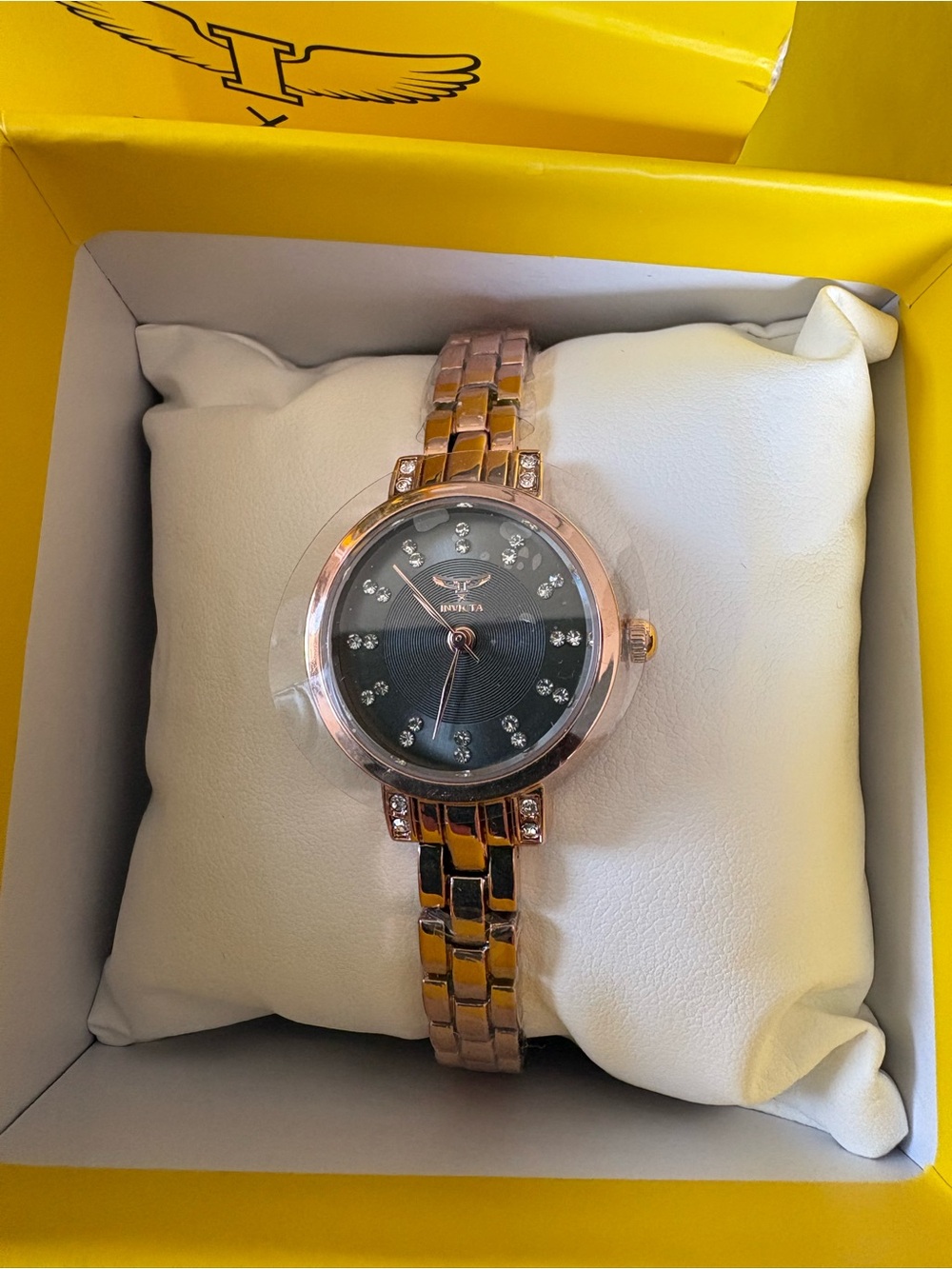 Invicta Women's Angel Watch 69071 Rose Gold Charcoal Dial - BRAND NEW NWT